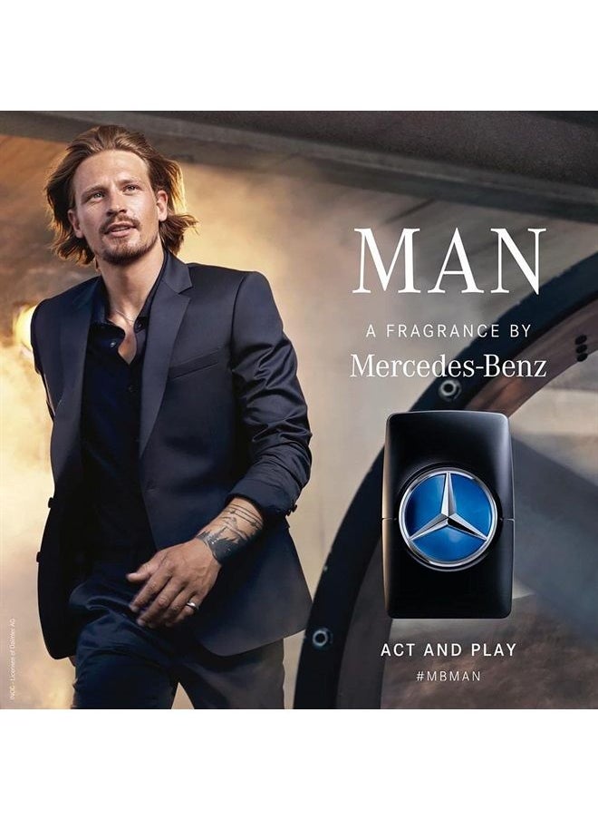 Mercedes-Benz Man - Elegant Fragrance With Sensual, Floral,Woody Notes - Mesmerize The Senses With Original Luxury Men's Eau De Toilette Spray - Endless Day Through Night Scent Payoff - 3.4 OZ  - Image 2