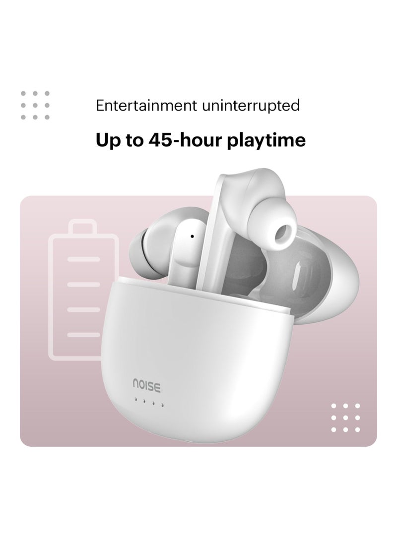 Noise Buds VS104 | Truly Wireless Earbuds with 45H Playtime | Quad Mic ENC | Instacharge | 13mm Driver | Low Latency | Bluetooth v5.2 - Snow White - Image 3