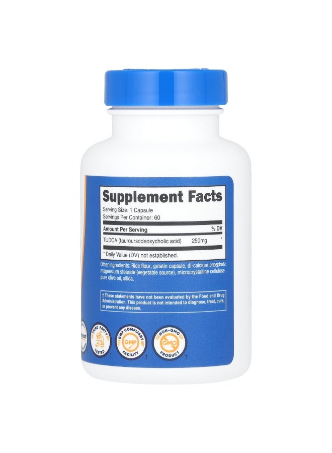Nutricost, TUDCA, 250 mg, 60 Capsules - Image 2