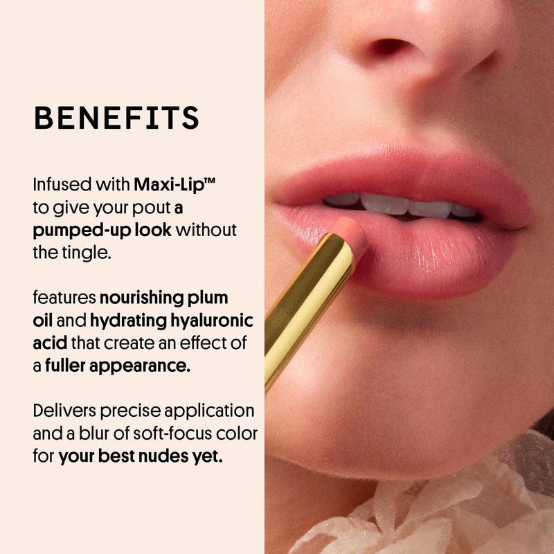 Winky Lux Skinny Plump Demi Matte Lipstick - Deep Berry Rose Lip, Natural Plump Lipstick, Weightless Long Lasting Soft Matte Lip Crayon, Infused with Hyaluronic Acid & Plum Oil, Corner Office - Image 3