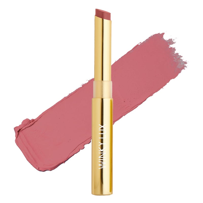 Winky Lux Skinny Plump Demi Matte Lipstick - Deep Berry Rose Lip, Natural Plump Lipstick, Weightless Long Lasting Soft Matte Lip Crayon, Infused with Hyaluronic Acid & Plum Oil, Corner Office - Image 1