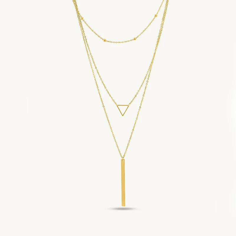 PALMONAS Luxe Layered Necklace for Women | 18K Gold Plated, Waterproof & Anti-Tarnish