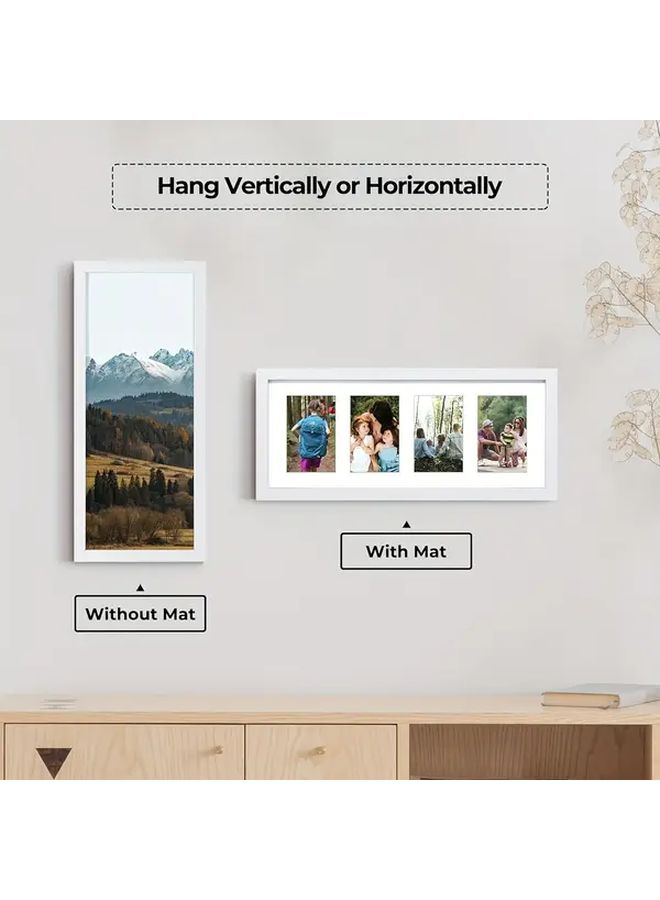 Modern Minimalist Simple Photo Frame Elegant Horizontal Wall Mounted Picture Frame with Smooth Edges for Living Room Bedroom Office Easy Installation Wall Decor Bedroom Decoration Contemporary Design - Image 2