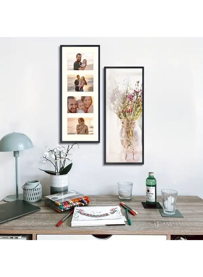 Modern Minimalist Simple Photo Frame Elegant Horizontal Wall Mounted Picture Frame with Smooth Edges for Living Room Bedroom Office Easy Installation Wall Decor Bedroom Decoration Contemporary Design - Image 1
