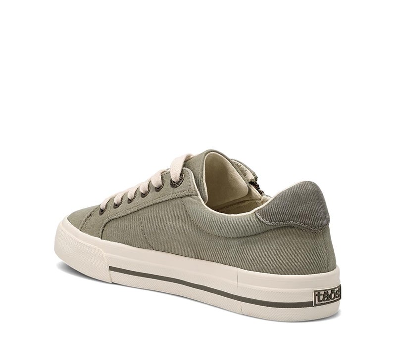 Taos Z Soul Women's Sneaker - Stylish Platform Sneaker with Removable Footbed, Arch Support, Premium Cushioning, Lace-Up Adjustability, and Easy Access Zipper Sage/Olive Distressed 8.5 (M) US - Image 4