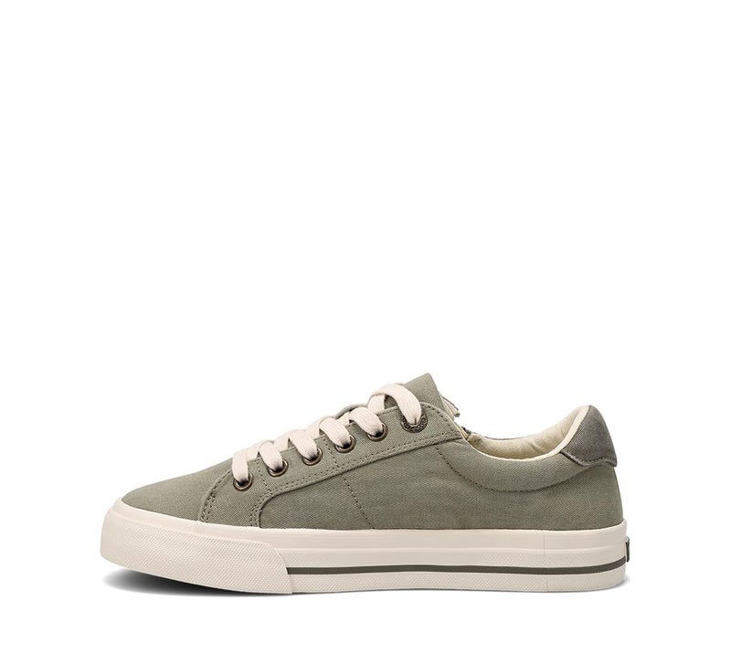Taos Z Soul Women's Sneaker - Stylish Platform Sneaker with Removable Footbed, Arch Support, Premium Cushioning, Lace-Up Adjustability, and Easy Access Zipper Sage/Olive Distressed 8.5 (M) US - Image 2