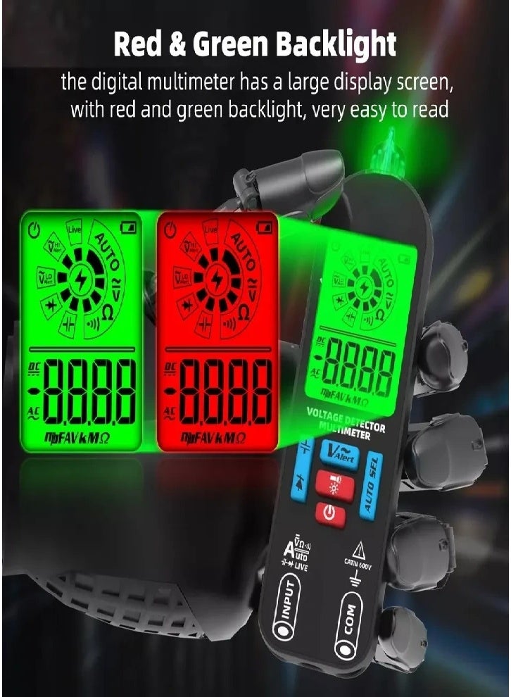 Upgraded version with portable digital multimeter, intelligent anti-burn digital multimeter, high-precision automatic electrician voltage test pen, repair rechargeable - Image 2