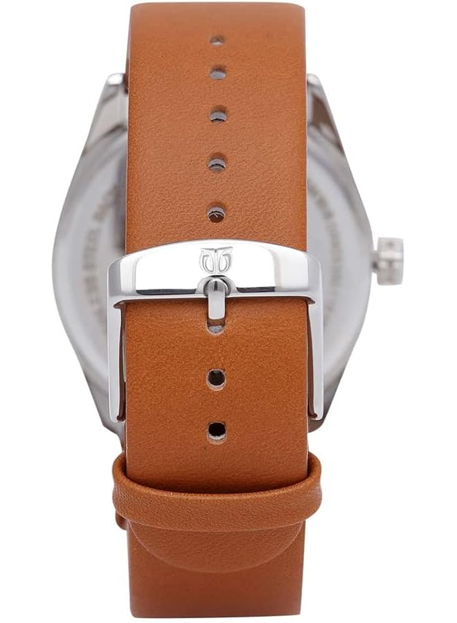 تيتان ساعة Workwear 1729Sl03 دائرية تناظرية بسوار جلدي للرجال، لون بني - Image 2