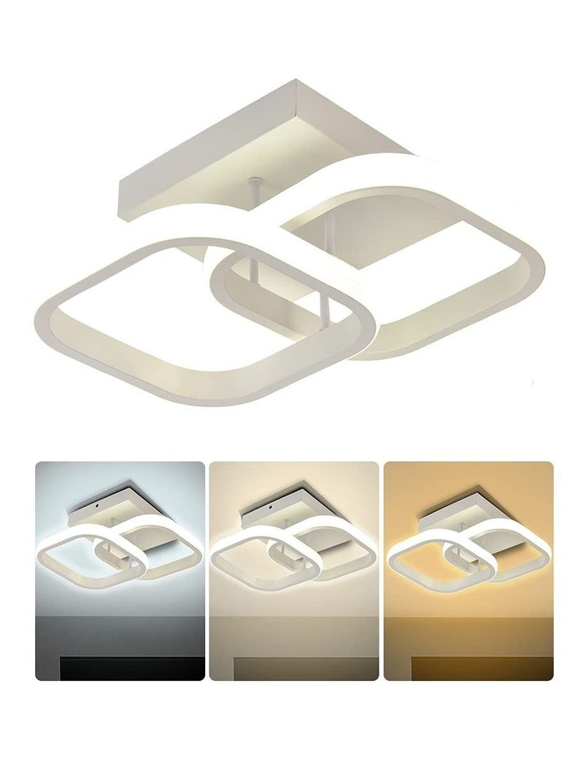 WALALLA LED Ceiling Light 22W Modern LED Energy Saving Light, LED Ceiling Lamp for Hallway Entrance Office Bedroom Kitchen Metal Square Design Ceiling Lighting Fixture 3 Color 3000K-6500K - Image 3