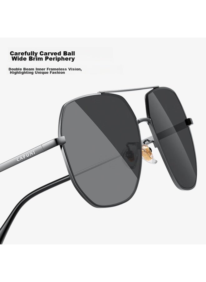 Caponi Polarized Photochromic Sungl For Men, Driving-specific Night Vision Gl, Day And Night Dual-use Anti-uv High Beam - Image 5