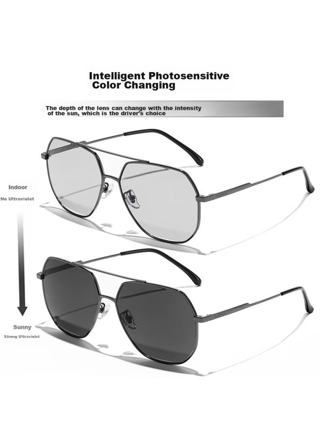Caponi Polarized Photochromic Sungl For Men, Driving-specific Night Vision Gl, Day And Night Dual-use Anti-uv High Beam - Image 3