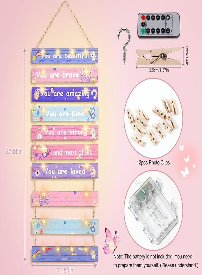 Homecor Room Decor for Teen Girls - Christmas Gifts for Teens Girl for Ages 10 11 12 13 14 Years Old, Birthday Gifts for Teenage Girls Bedroom Decor, Photo Display Wall Decor with Lights 12 Clips - Image 2