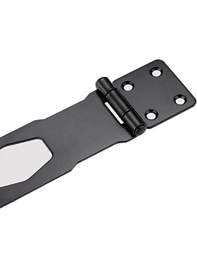 ROBUSTLINE Hasp Locks Twist Knob Keyed Locking Hasp For Small Doors Cabinets And More Chrome Plated Hasp Lock Catch Latch Safety Lock Black 2.5Inch - Image 5