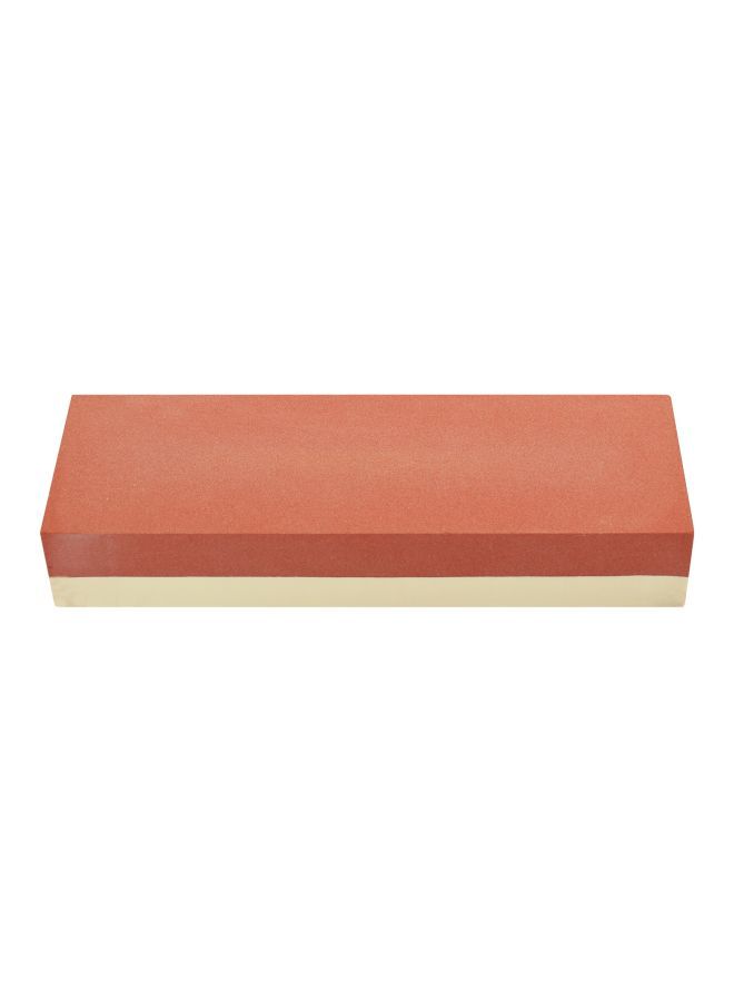 NIBEMINENT Professional Whetstone Cut Sharpening Stone Red/Beige 19x4x7cm - Image 1