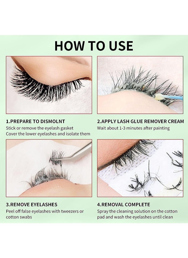 جوللي - مجموعة وصلات الرموش DIY مع مزيل وصلات الرموش 5 جرام، مزيل وصلات الرموش سريع الذوبان، غراء تمديد الرموش DIY (0.1 أونصة / 3 مل)، 3-4 ثواني/رطوبة منخفضة/مقاوم للماء والزيت - Image 1