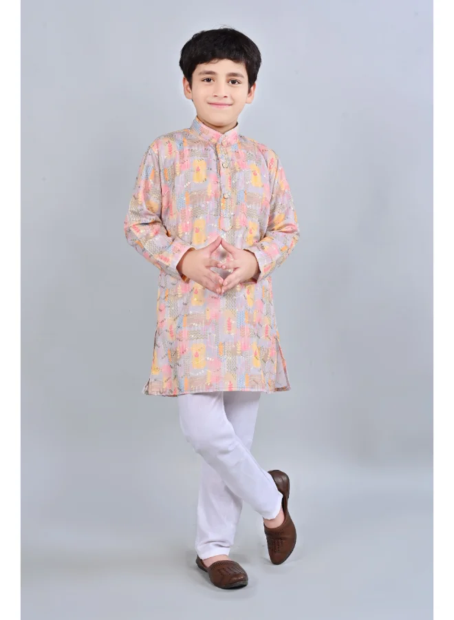 BT DEZINES Multicolor Kurta Pajama Set For Boys