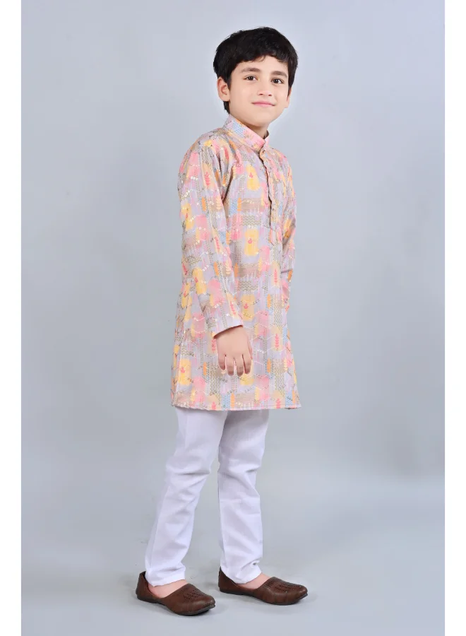 BT DEZINES Multicolor Kurta Pajama Set For Boys