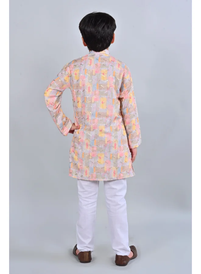 BT DEZINES Multicolor Kurta Pajama Set For Boys