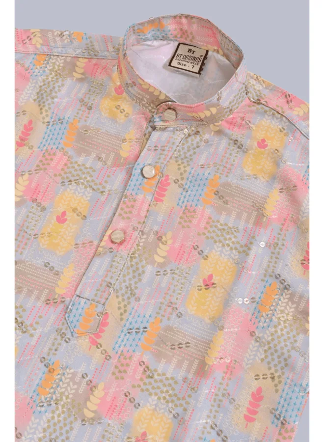 BT DEZINES Multicolor Kurta Pajama Set For Boys