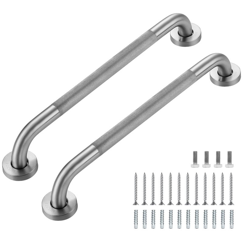 Ravinte Hardware Grab Bars for Shower 2 Pack 18Inch Anti Slip Shower Handles for Elderly Safety Shower Grab Bar Stainless Steel Handicap Grab Bars for BathroomToilet Brushed Nickel 1 Diameter - Image 2