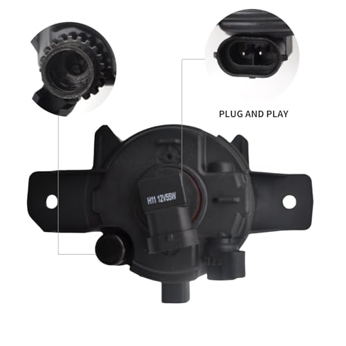 BOXLIGHT Fit for 2015-2019 Versa Fog Lights with Clear Lens Bumper Lamps Kit (Clear Lens) - Image 4