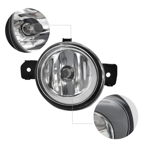 BOXLIGHT Fit for 2015-2019 Versa Fog Lights with Clear Lens Bumper Lamps Kit (Clear Lens) - Image 3