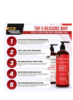 Shiny Leaf DHT Blocker Shampoo and Conditioner for Hair Loss With Biotin For Men, Women, Anti-Hair Loss Treatment, Rosemary Leaf Oil and Asparagus Extracts, for Thinning Hair (Shampoo and Conditioner) (1 Set)  - Image 4