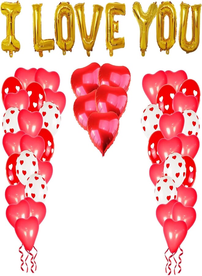 Flower Petal Heart Wedding Valentine's Day Party Decoration I Day Pink Love Event & Party #F7260107 (D, One Size)