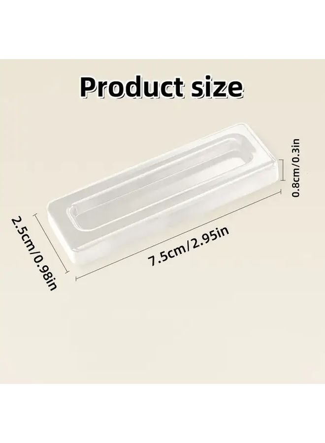 8Pcs Transparent No Drill Door Handles Traceless Adhesive For Drawers Wardrobes - Image 3