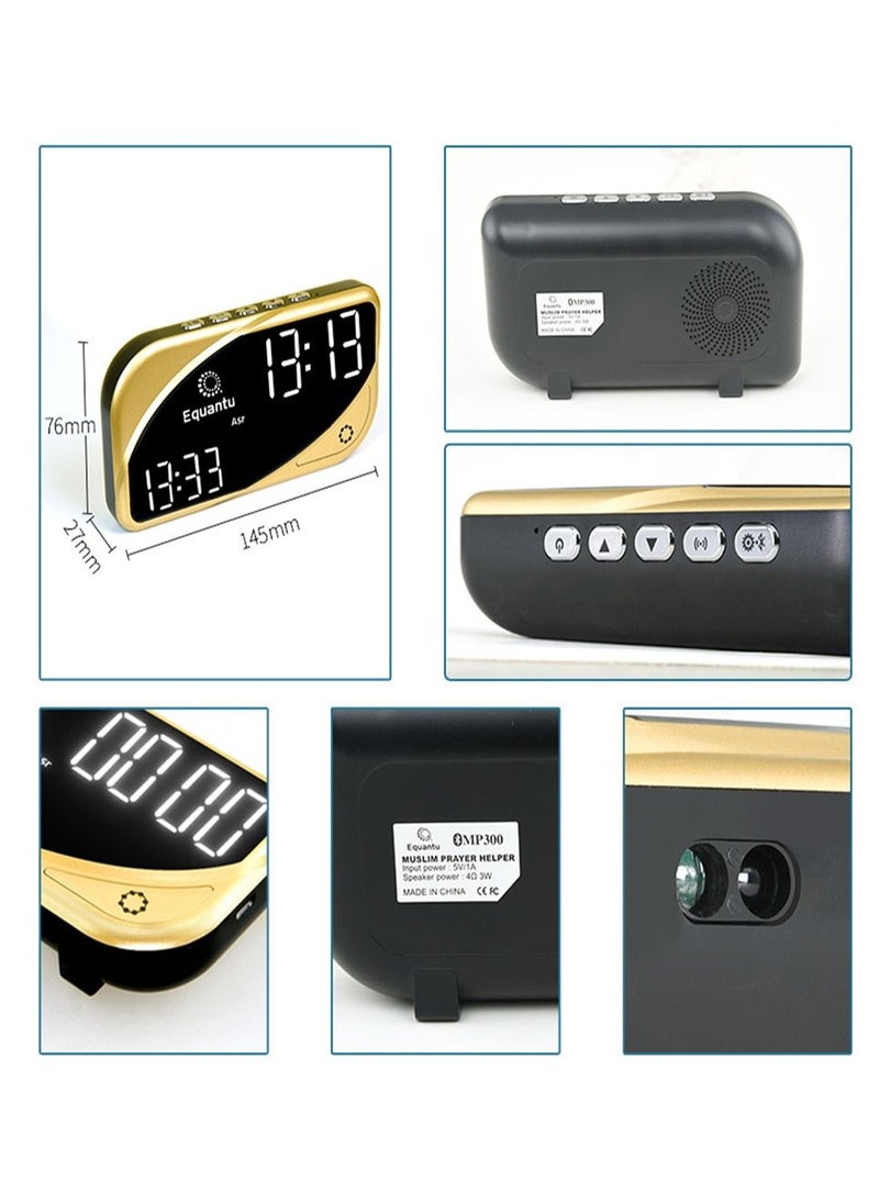 إيكوانتو - مكبر صوت ذكي محمول Equantu MP300 للقرآن على مدار الساعة بصوت الأذان قابل لإعادة الشحن رقمي أوتوماتيكي للمساعدة في الصلاة - Image 1