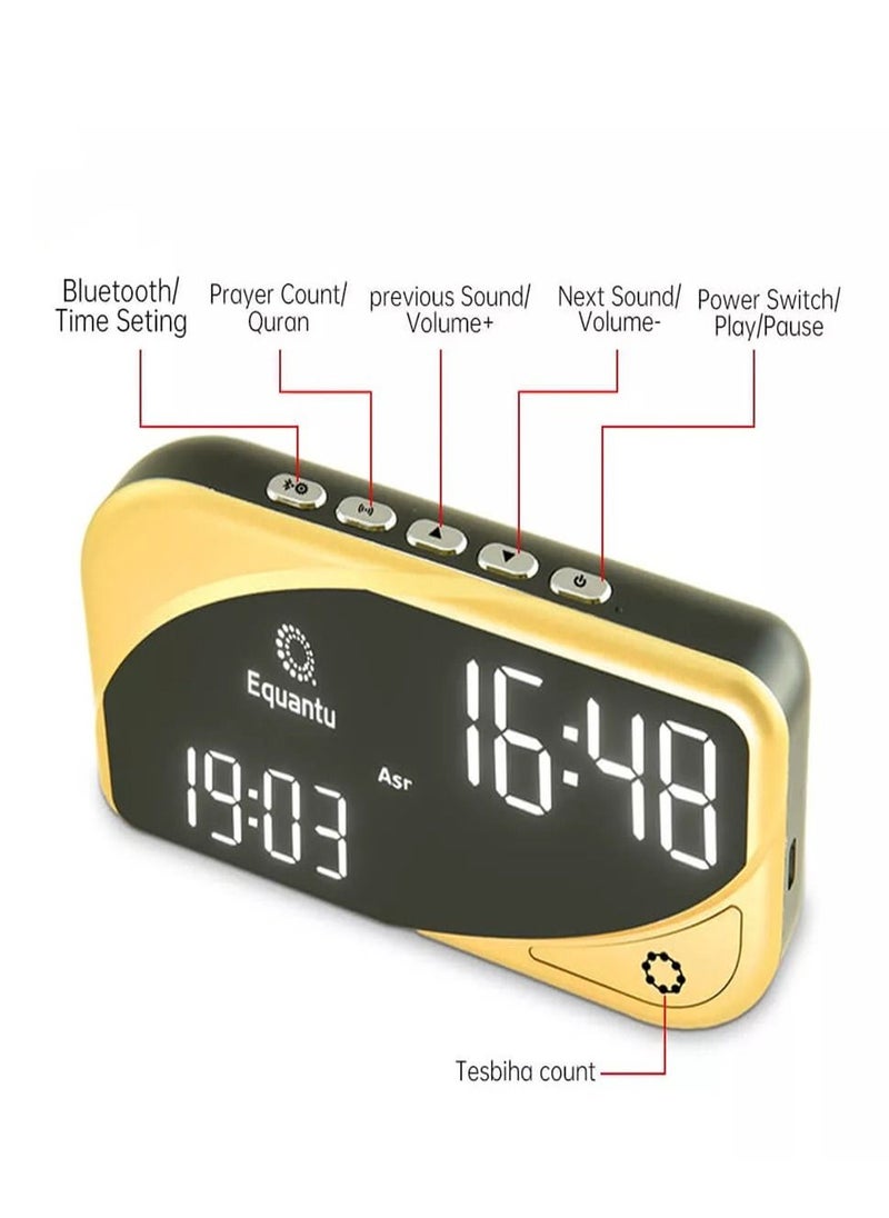 إيكوانتو - مكبر صوت ذكي محمول Equantu MP300 للقرآن على مدار الساعة بصوت الأذان قابل لإعادة الشحن رقمي أوتوماتيكي للمساعدة في الصلاة - Image 1