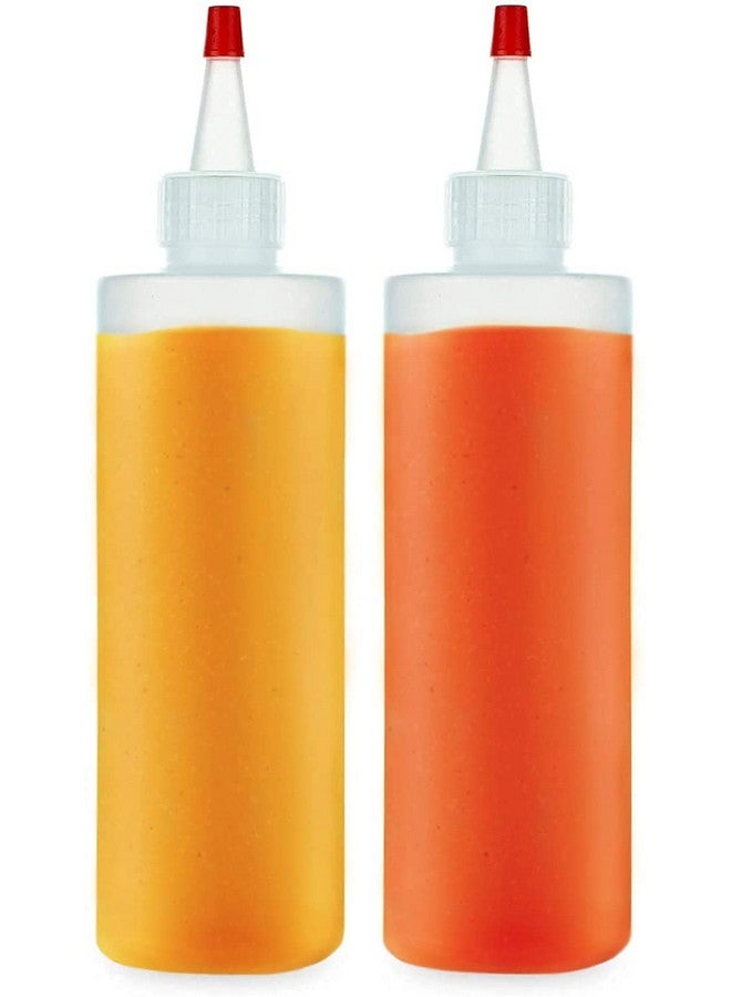 BRIGHTFROM Empty Squeeze Bottles 16 Oz, 2 Pack Squirt Containers With Red Top, Bpa Free For Condiments, Syrup, Ketchup, Sauces, Dressing, Oil, Honey | Arts And Crafts - Leak Proof - Kitchen - Image 5