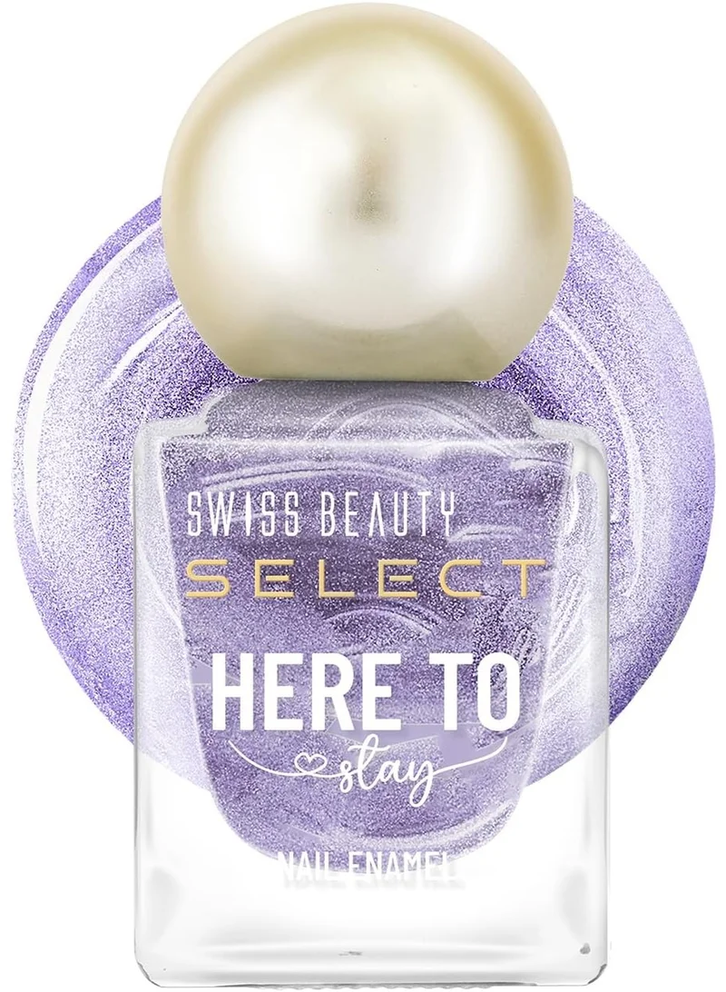 Swiss Beauty Swiss Beauty Select Here to Stay Nail Enamel with High gloss finish | Waterproof & Long-Lasting | Non - stain chip resistant | Shade- Chunky Violet, 12ml |