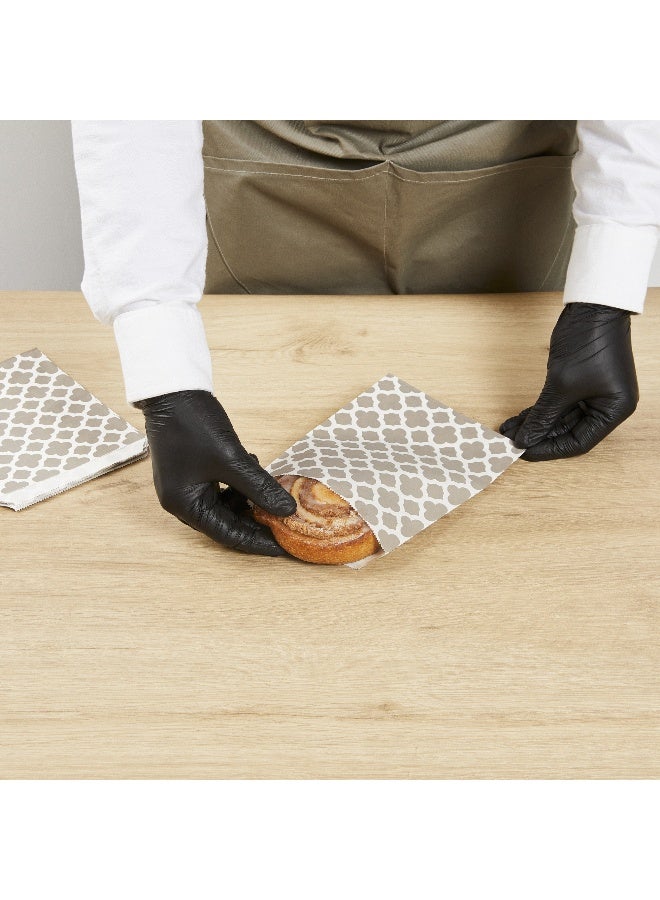 Restaurantware 7 x 5 Inch Cookie Bags, 100 Paper Treat Bags - Use As Party Favors Or Candy Bags, Gray With Asian Monogram Paper Food Bags For Baked Goods, For Buffets Or Parties - Image 5