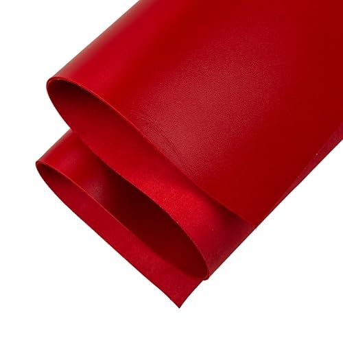 Shkira 12''X24'' Tooling Leather Square - 2.0MM Red Sheets for Crafts - Leather Sheets for Crafts Tooling Sewing Hobby - Thick Cowhide Pieces - Fabric for Crafting - Image 1
