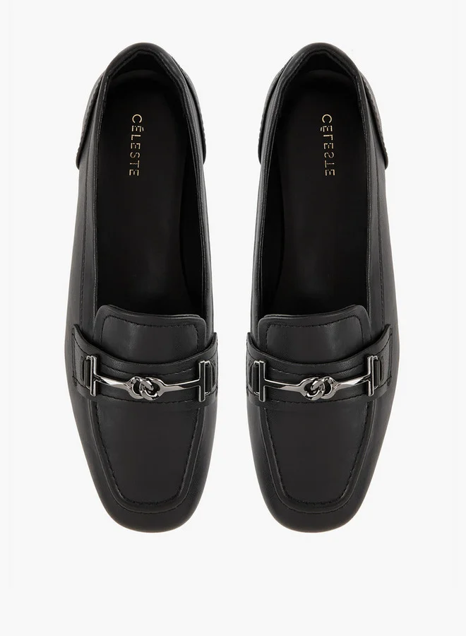 سيليست Women's Horsebit Detail Slip-On Loafers