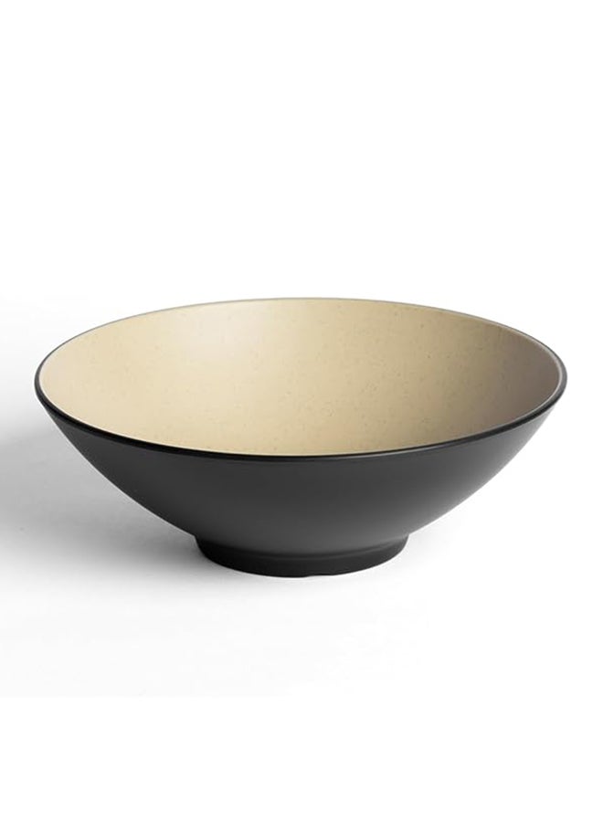Master Gold 6 Piece Premium Melamine "Bowl" Bowls Ideal for Serving Soup, Soup, Noodles & Rice | Durable, Shatterproof, Dishwasher & Microwave Safe | Serving Bowl (Beige | Black, 23.75 cm)  - Image 4