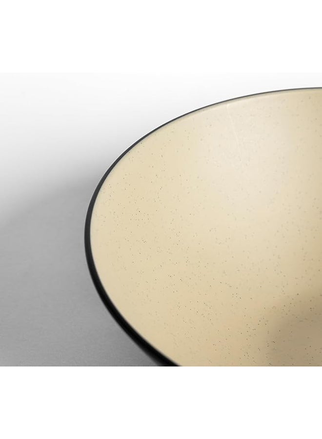 Master Gold 6 Piece Premium Melamine "Bowl" Bowls Ideal for Serving Soup, Soup, Noodles & Rice | Durable, Shatterproof, Dishwasher & Microwave Safe | Serving Bowl (Beige | Black, 23.75 cm)  - Image 3