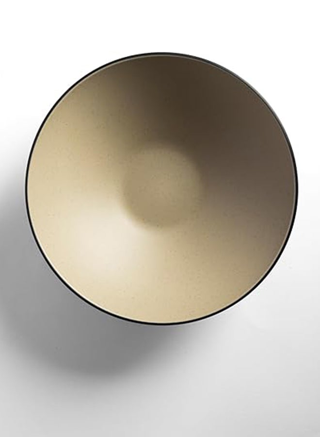 Master Gold 6 Piece Premium Melamine "Bowl" Bowls Ideal for Serving Soup, Soup, Noodles & Rice | Durable, Shatterproof, Dishwasher & Microwave Safe | Serving Bowl (Beige | Black, 23.75 cm)  - Image 2