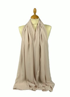 Perfectory PERFECTORY Women Lightweight Solid Chiffon Hijab Shawl Soft Premium Abaya Shawl Wrap Scarves, Long Bridal Hijab Scarf- Mushroom Grey  - Image 1