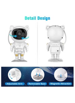 ELTRAZONE Kids Star Projector Night Light Astronaut LED Projection Lamp for Bedroom, Starry Night Light Projector with Timer, Remote Control and 360°Adjustable Head Angle,Right Galaxy Projector  - Image 4