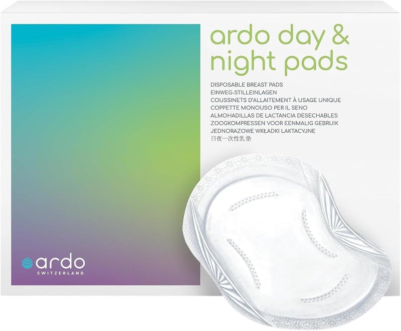 Ardo Day and Night Disposable Breast Pads Non Slip, 60 Pieces, White - Pack of 1 - Image 1