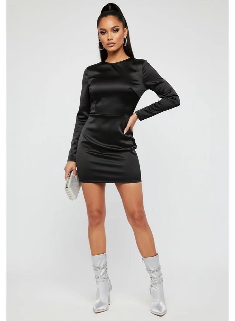 London Rag Rhinestones Strap Satin Calf Boots in Silver