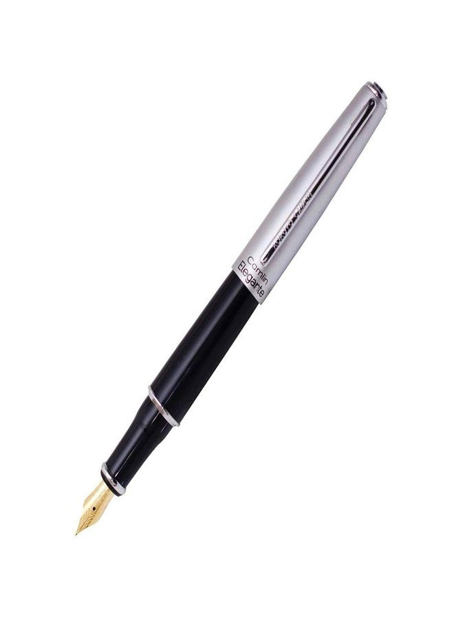 camlin Elegante Fountain Pen - Pack of 2 (Black & Maroon) - Image 1