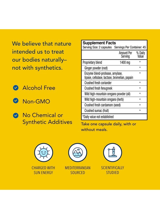 NORTH AMERICAN HERB & SPICE Gastronex - 90 Capsules - Ginger & Wild Spice Concentrate - Supports Healthy Digestive Response - Non-GMO - 45 Servings - Image 4