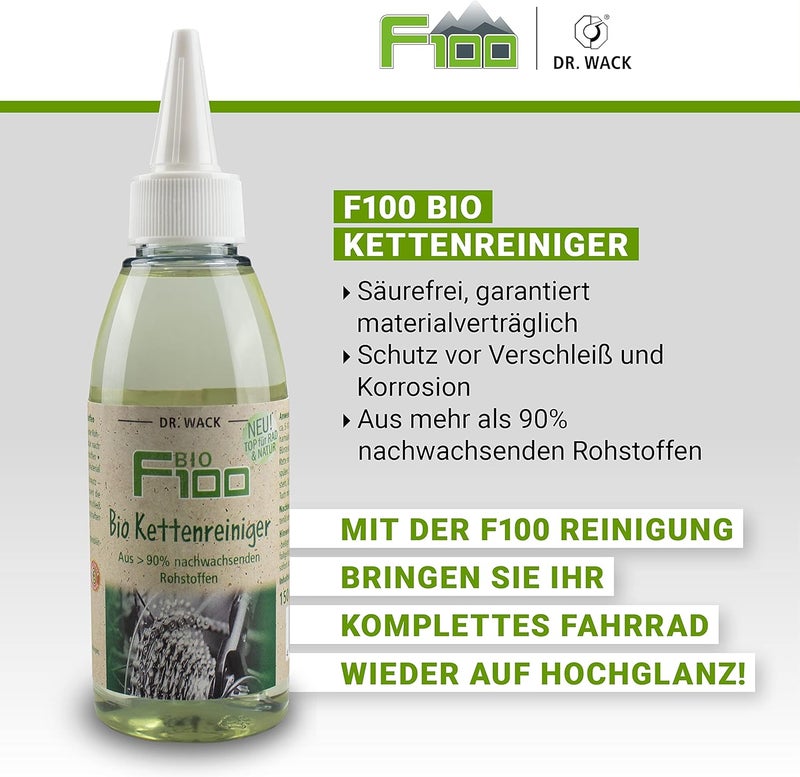Dr. Wack F100 Organic Chain Cleaner Bicycle 100 ml – Effective Chain Cleaning – Protection Against Wear – Organic Cleaner – Chain Cleaner for All Bikes – High-Quality Bicycle Care - Image 3