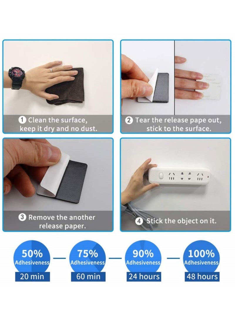 3M 120 Pcs Double Sided Foam Tape Strong Pad Mounting,Black Self-Adhesive Tape Include Square Round and Rectangular, Black - Image 5