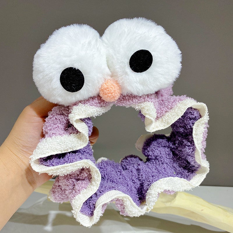 Generic Japanese and Korean Style Cute Sesame Street Big Eyes Headband Girls Makeup Face Wash Hair Belt Cyber Celebrity Wide Rim Cyber Celebrity Hair Belt Purple big eye hair band