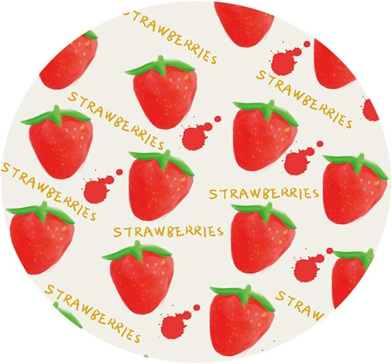 klarako Covers for The Home Deluxe Elastic Edged Fitted Table Cover - Round - Tablecloths Kitchen Decor - Strawberry 1.2m - Image 4