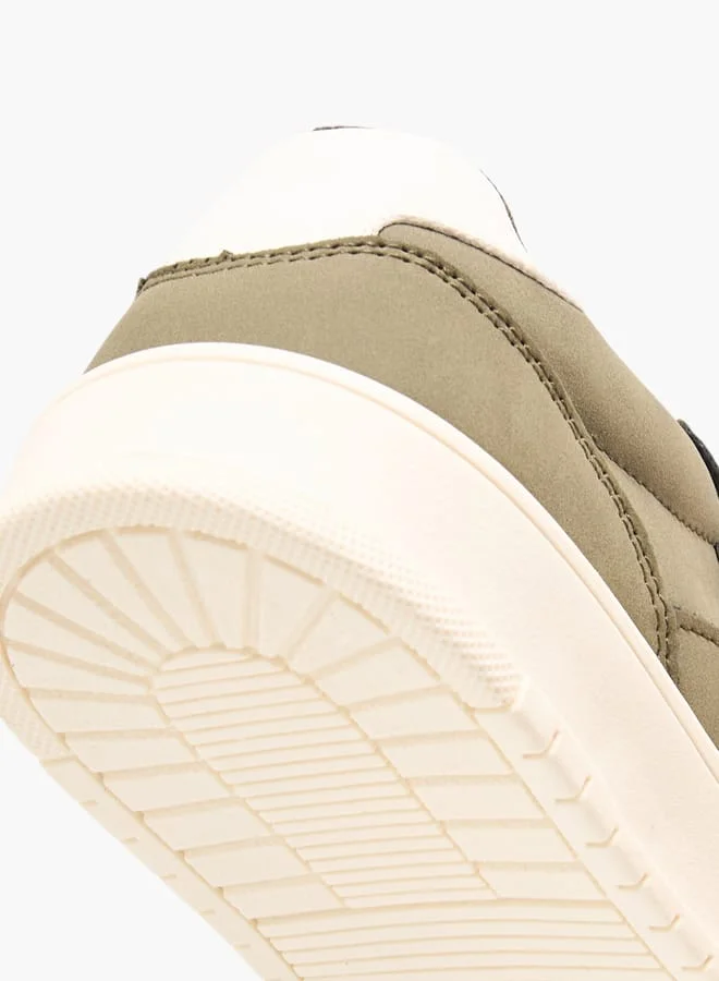 Mister Duchini Boys Panelled Sneakers With Hook And Loop Closure